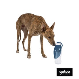 Gotoo Botella Bebedero Port&aacute;til de Silicona Azul para perros y gatos