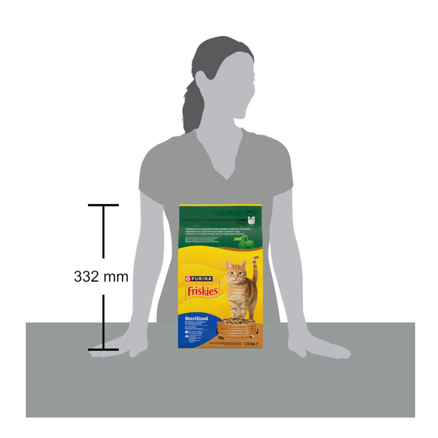 1.5 kg Friskies Sterilized Pollo y Pavo con Verduras pienso para gatos, , large Imagen numero 7