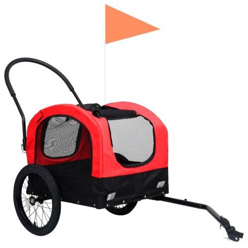 Remolque de paseo de mascotas para bicicletas color Rojo, , large Imagen numero 3