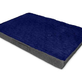Gauty Cama Denim y pelo negro y azul para Perros y Gatos