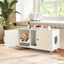 COSTWAY Mueble Arenero para Gatos, Mueble Oculto para Gatos con 2 Habitaciones, 2 Alfombrillas Rascadoras de Sisal, Tabla de Rascar, Casa de Gatos de Interior para Salón Dormitorio (Blanco), , large indicador imagen numero 5
