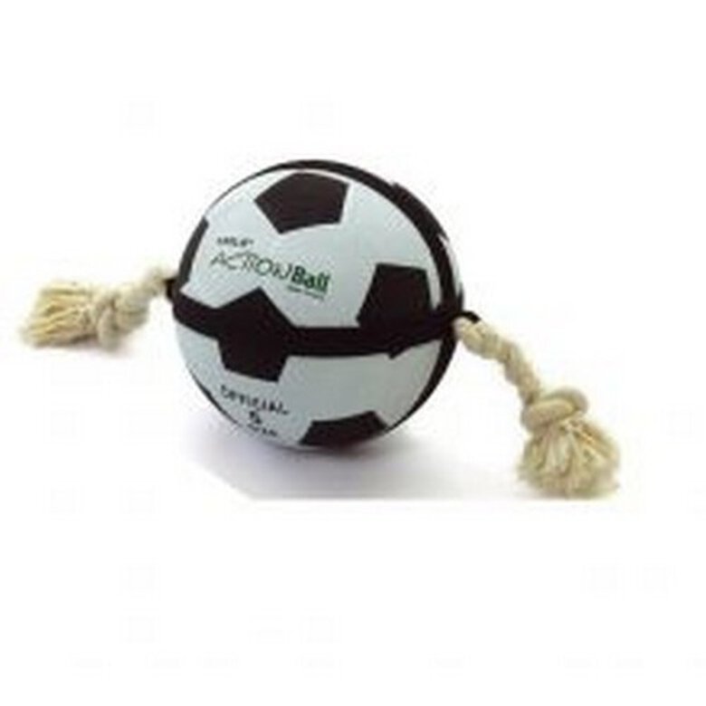 Juguete con pelota de fútbol y cuerda para perros color Blanco/Negro, , large image number null