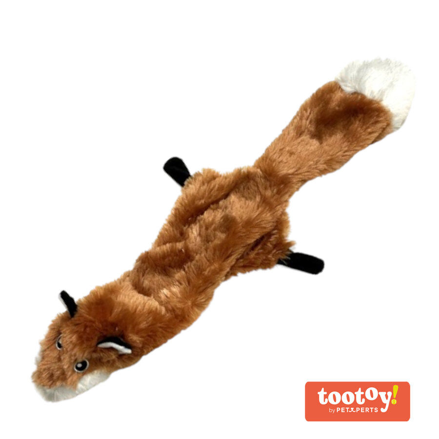 Tootoy! Comfort Skinny Fox peluche con sonido crujiente para perros thumbnail