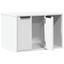 vidaXL Mueble arenero para gatos madera ingeniería blanco, , large indicador imagen numero 9