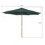 Outsunny Sombrilla parasol  para jardín color Verde, , large indicador imagen numero 3