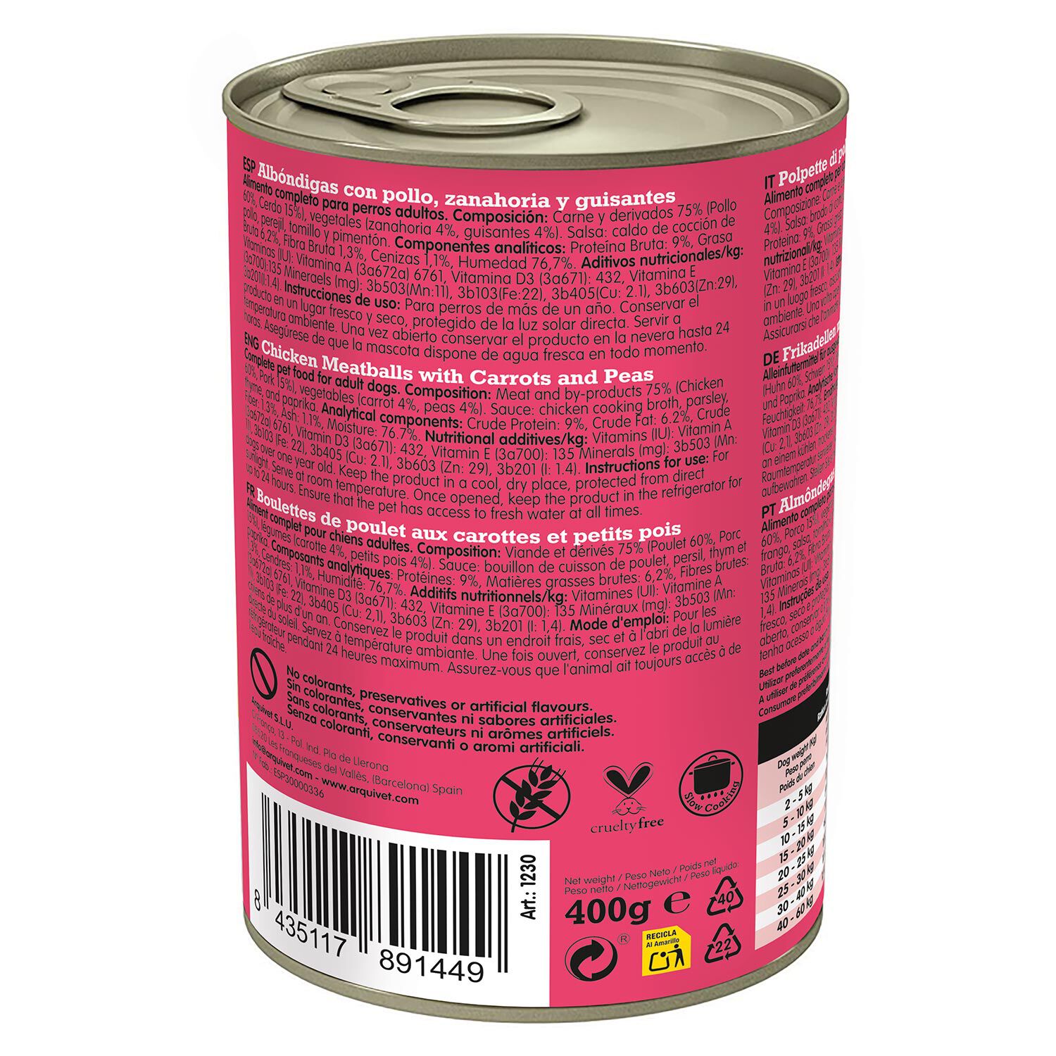 Arquivet Fresh Chicken Meatballs Albóndigas Con Pollo para perro thumbnail