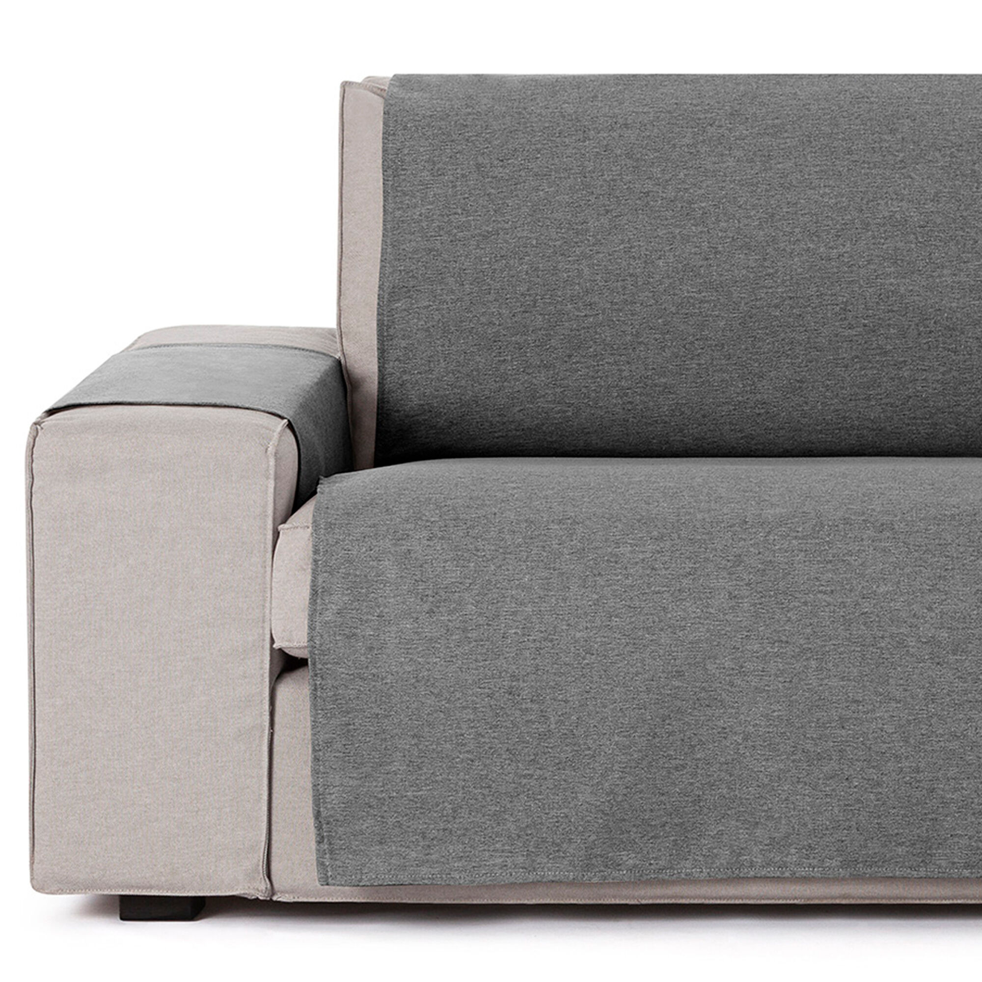 Vipalia Protector Cubre Sof&aacute; 4 Plazas Color Gris Oscuro Modelo Brisa, , large Imagen numero 2