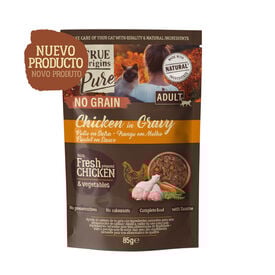 True Origins Pure No Grain Sobre con Pollo para gatos