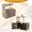 COSTWAY 2 en 1 Rascador para Gatos, Caja de Arena Oculta para Gatos, Árbol para Gatos de Madera con Poste Rascador de Sisal, Bola Colgante y Alfombrilla, Plataforma Superior, Baño Oculto para Gatos, , large indicador imagen numero 2
