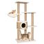Árbol rascador con cueva y hamaca para gatos color Beige, , large indicador imagen numero 2
