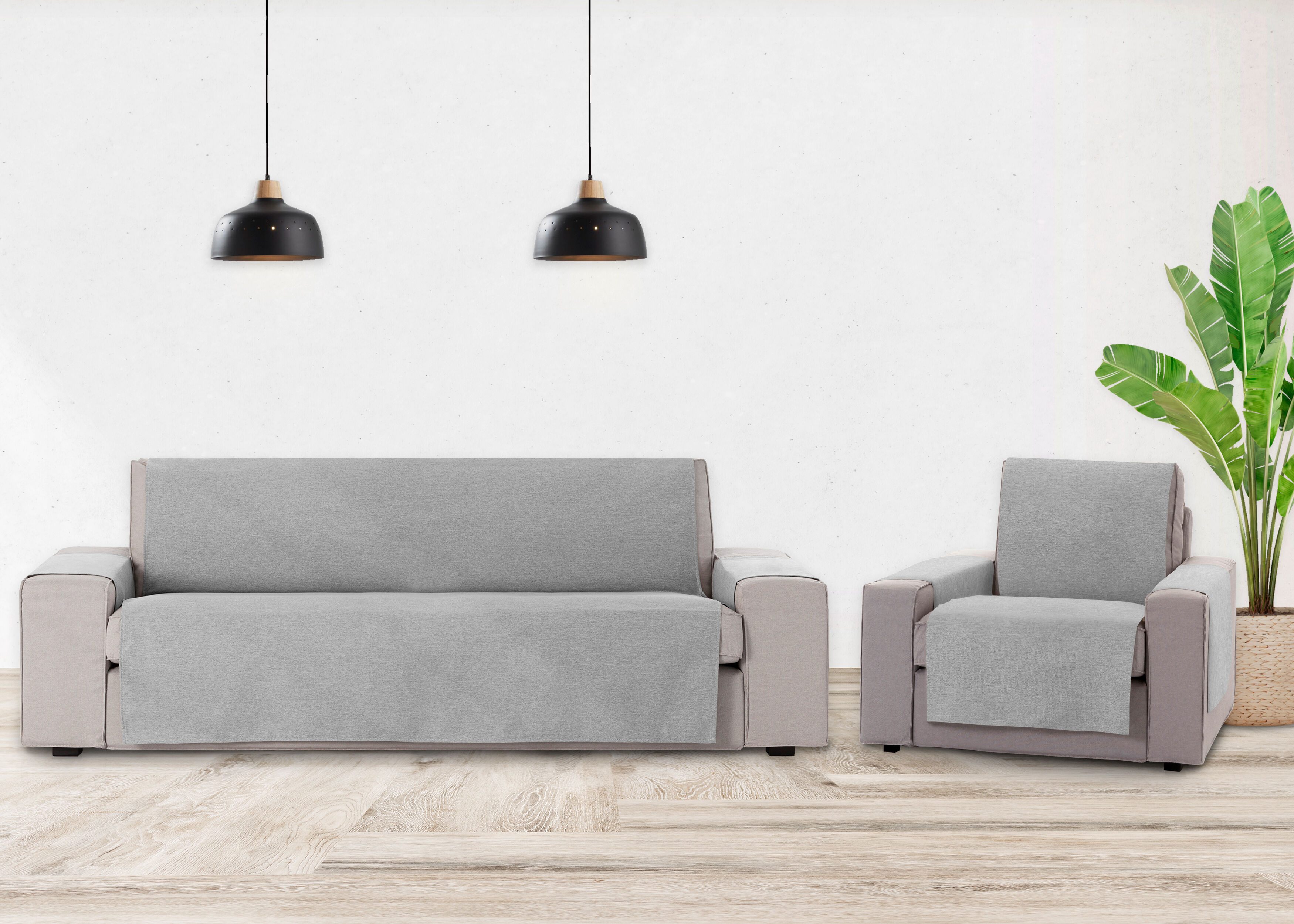 Vipalia Protector Cubre Sof&aacute; 4 Plazas Color Gris Modelo Brisa, , large Imagen numero 4