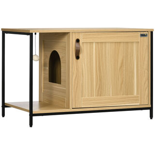 PawHut Arenero roble para Gatos 
