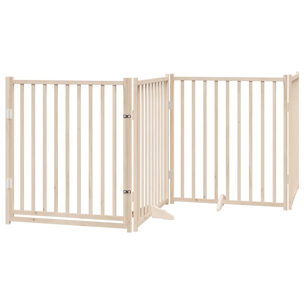 vidaXL Puerta para Perros Plegable Paneles Puerta de Seguridad Madera de &Aacute;lamo, , large Imagen numero 5