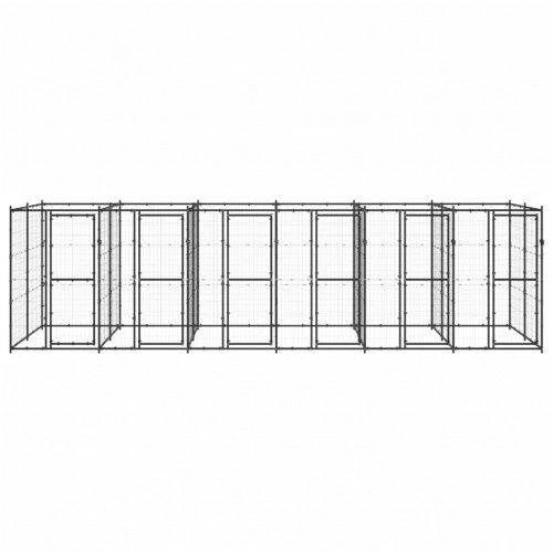 Vidaxl jaula con malla alrededor negra para mascotas thumbnail