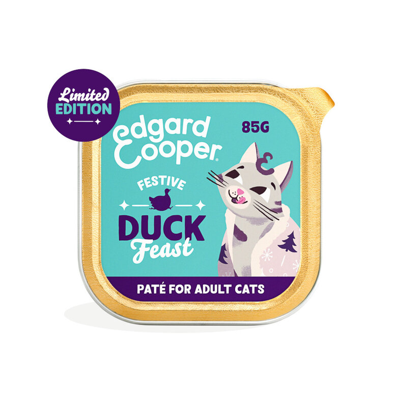 Edgard & Cooper Festive Pato en Paté tarrina para gatos, , large image number null