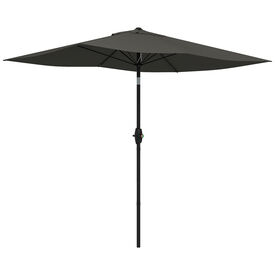 Outsunny Sombrilla De Jardín Gris Oscuro 