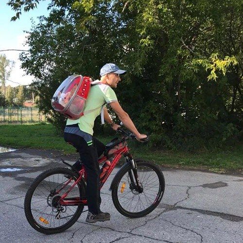 Mochila transportin c&aacute;psula color Rojo, , large Imagen numero 2