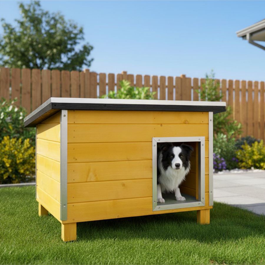 TK-Pet Nevada Caseta de Madera Amarilla para perros, , large Imagen numero 1