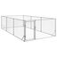 vidaXL Perrera de exterior puerta acero galvanizado plateado 3x2x1 m, , large indicador imagen numero 21