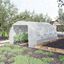 Outsunny Invernadero de Túnel Invernadero de Jardín 4x3x2 m con Puerta y 8 Ventanas Enrollables de Polietileno 140 g/m² y Acero Galvanizado para Cultivos Plantas Flores Blanco, , large indicador imagen numero 2