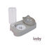 Leeby Comedero y Dispensador de Agua 2 en 1 Gris y Blanco para gatos, , large indicador imagen numero 2