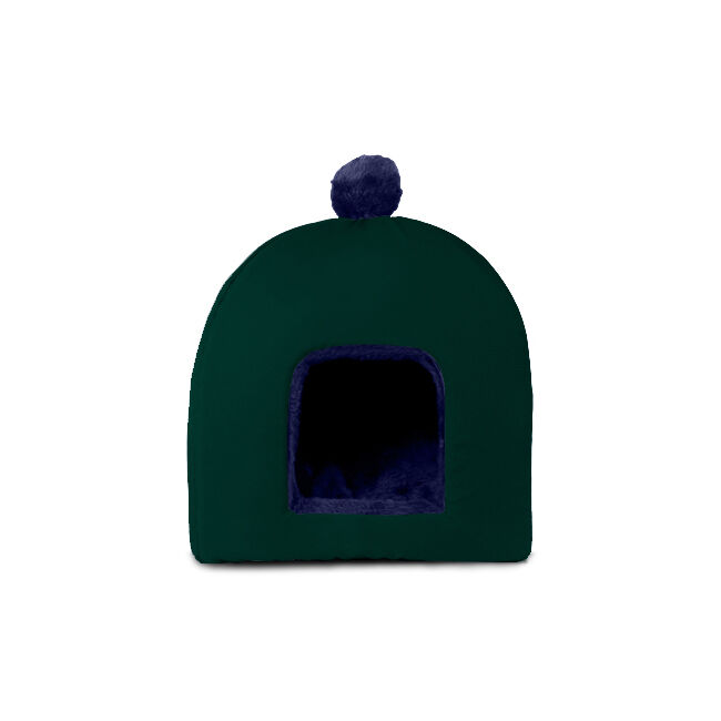 Gauty Cama Redonda para Perros y Gatos  Tela Impermeable y pelo - Verde y azul, , large Imagen numero 1