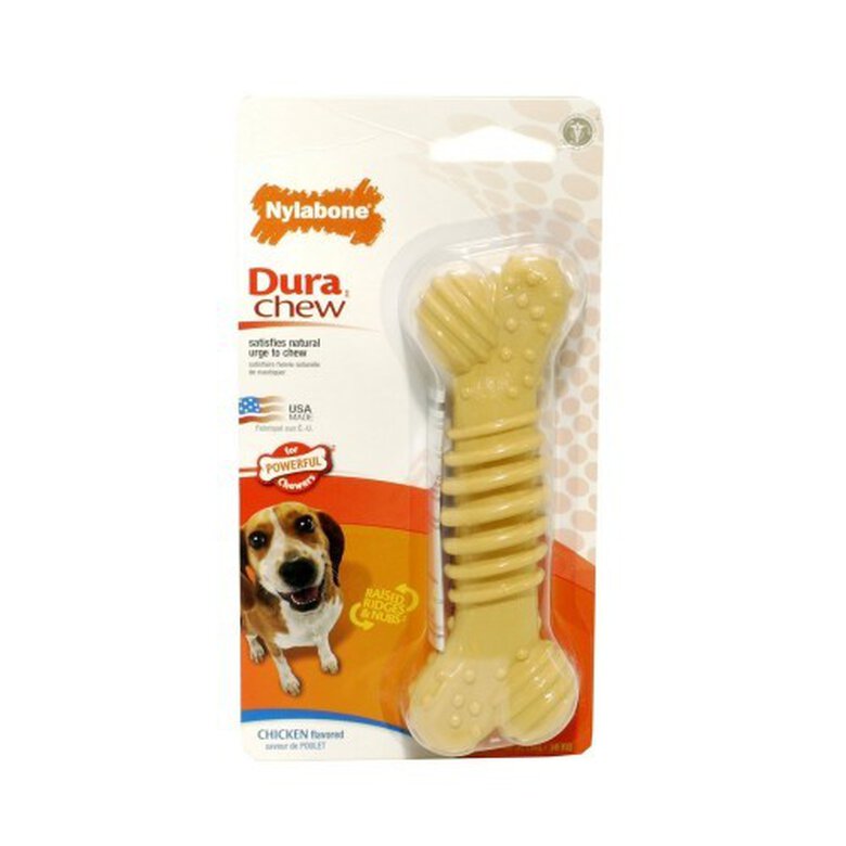 Hueso de juguete masticable con textura Dura Chew para perros color Marrón, , large image number null