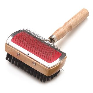 Carda doble mango madera