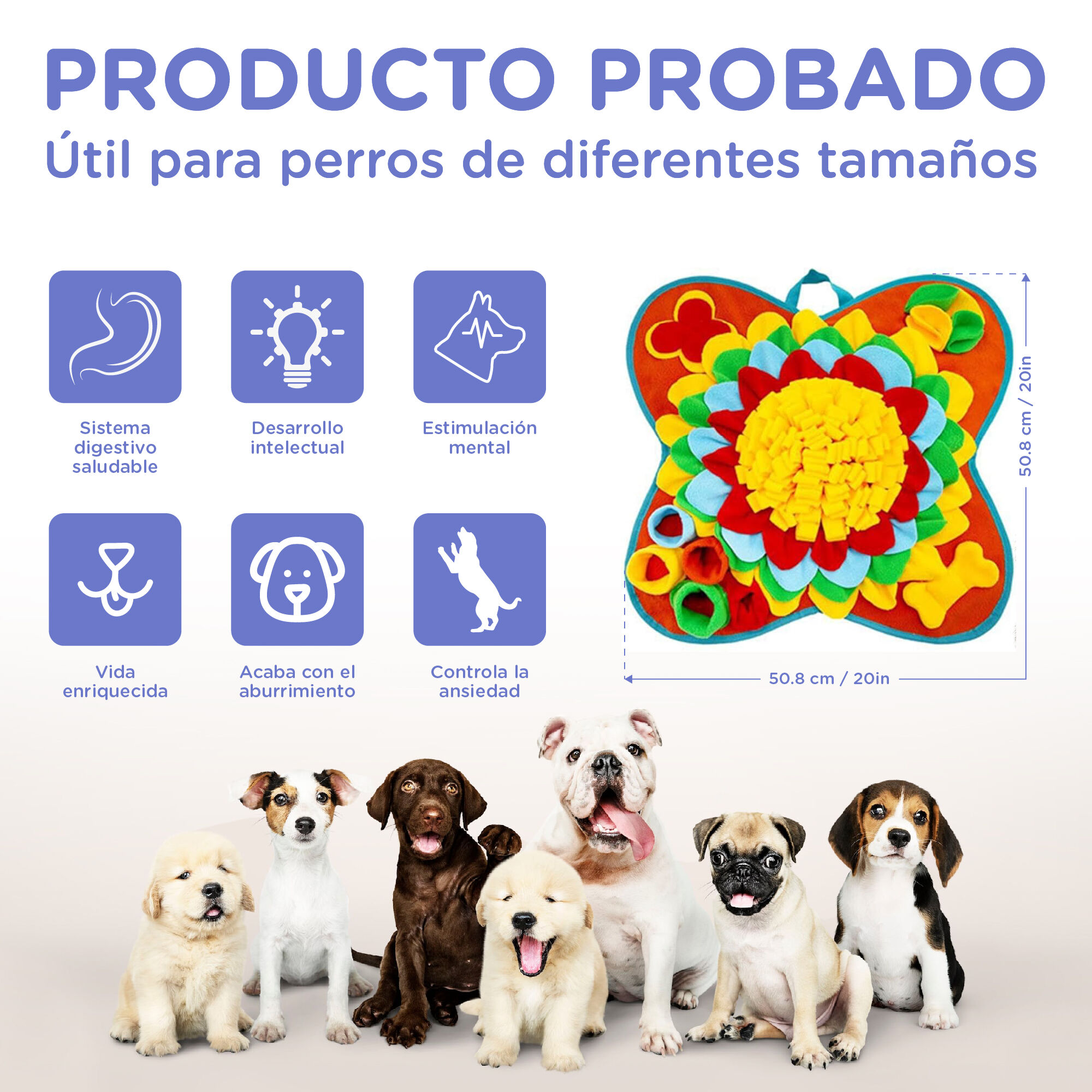 TheKingPet Alfombra Olfativa de Entrenamiento y Juegos para Perros y Gatos thumbnail