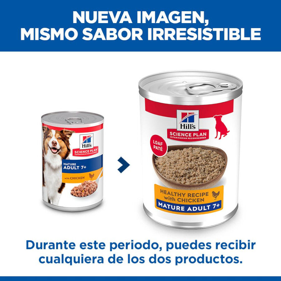 370 g Hill's Science Plan Mature 7+ Adult pollo lata para perros, , large Imagen numero 3