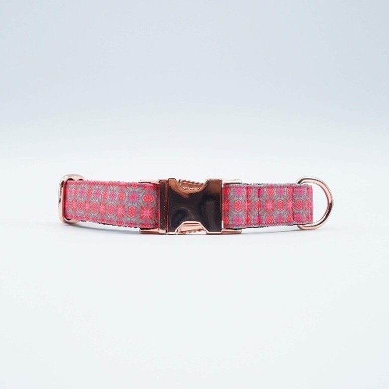 Baona collar haina de nylon reciclado rosa para perros, , large image number null