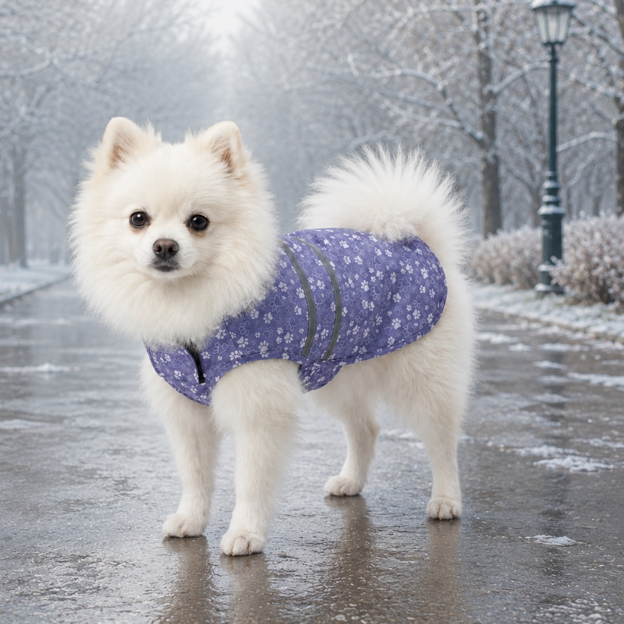 Gotoo Impermeable Estampado Huellas para perros, , large Imagen numero 1