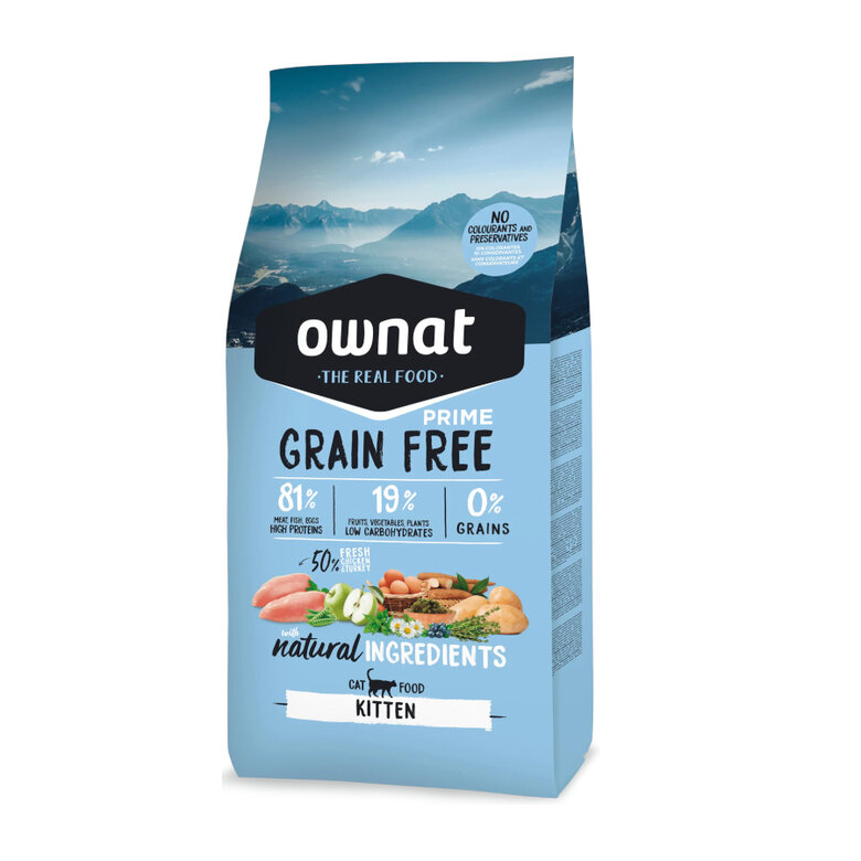 Ownat Kitten Prime Grain Free pienso, , large image number null