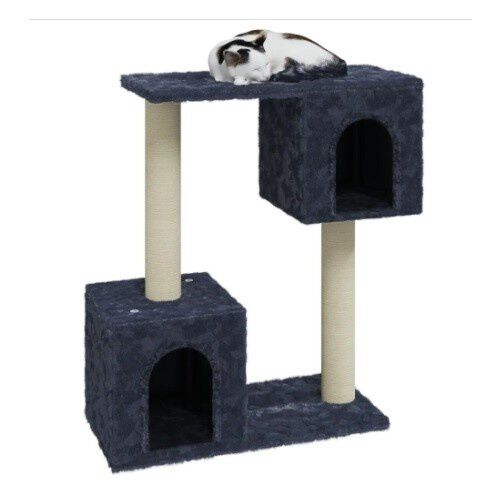 Vidaxl rascador doble gris para gatos, , large Imagen numero 2