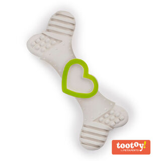 Tootoy! Chew Love Bone Blanco hueso mordedor para cachorros