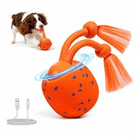 Robik Motion Interactive Ball Naranja | Pelota Interactiva Premium para Perros con Movimiento Autom&aacute;tico, 3 Modos de Juego y USB-C
