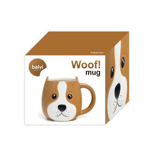 Mug Woof! Taza en forma de cabeza de perro color Marrón thumbnail