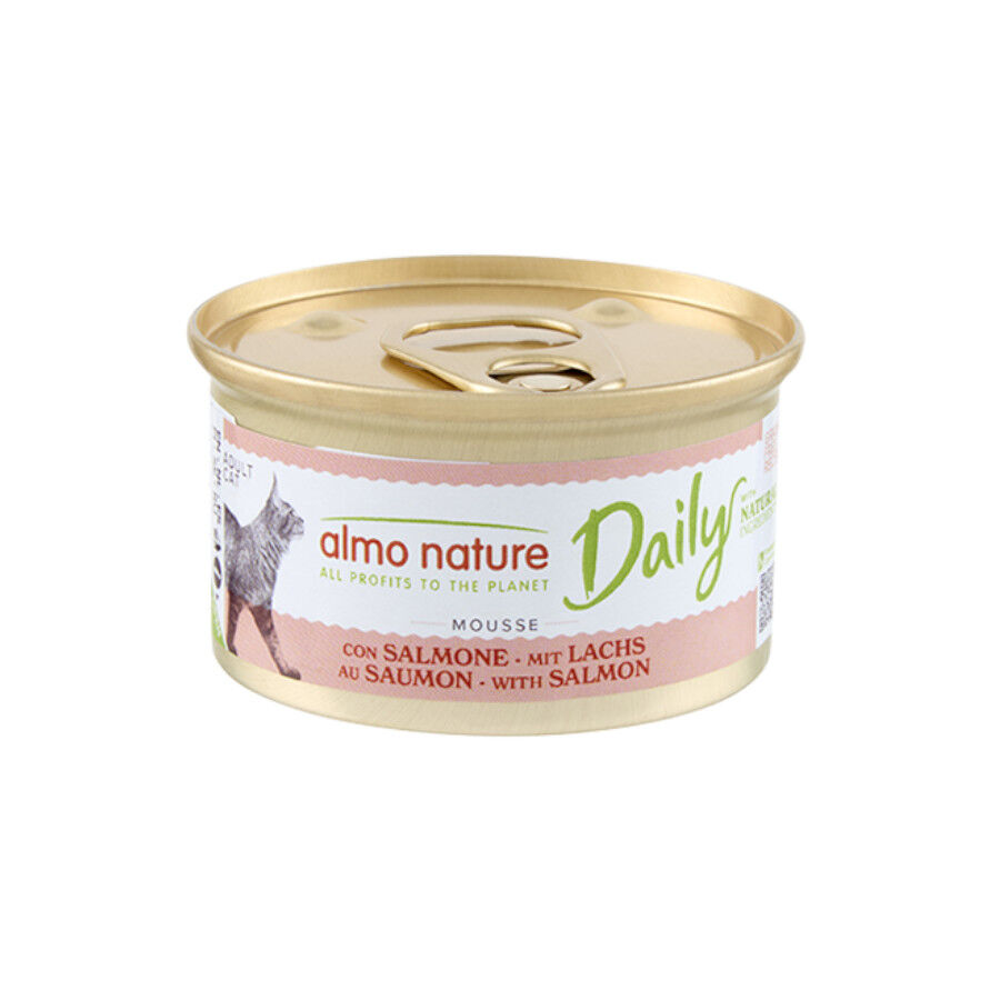 85 g Almo Nature Daily Menu Mousse de Salm&oacute;n lata para gatos , , large Imagen numero 1