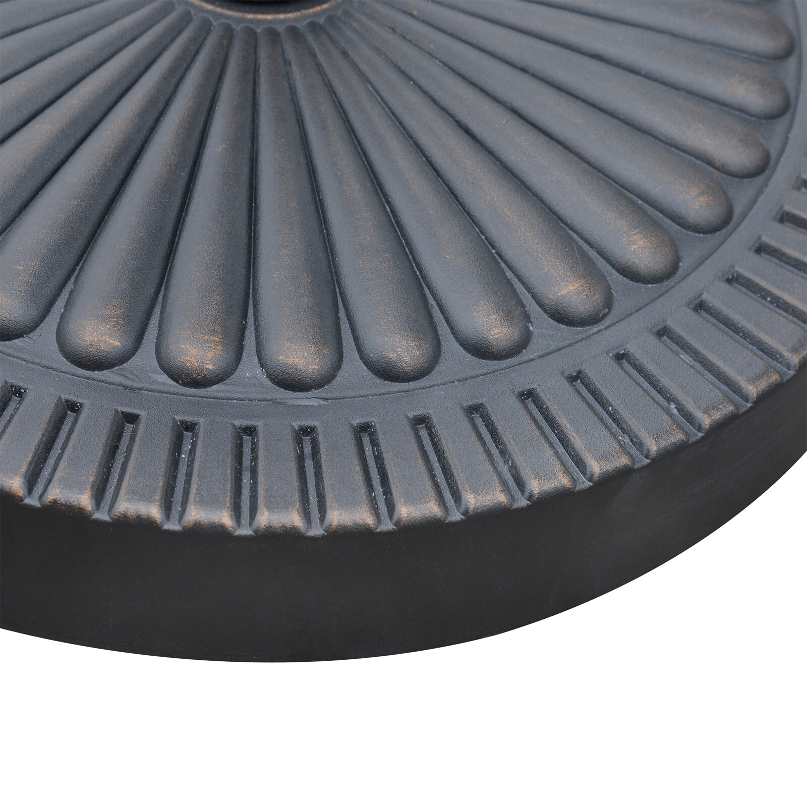 Outsunny Base de Sombrilla Ajustable Universal Pie de Parasol de Cemento Playa Soporte de Sombrilla Redondo Patio Jard&iacute;n Estilo Retro &Phi;44.5x43.5cm HDPE, , large Imagen numero 5