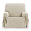 Protector Funda Sillon Sofa 1 Plaza con lazos. Color Lino. 1 Plaza (80 - 120 cm), , large indicador imagen numero 1