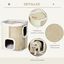 Barril rascador para gatos Pawhut color Beige, , large indicador imagen numero 4