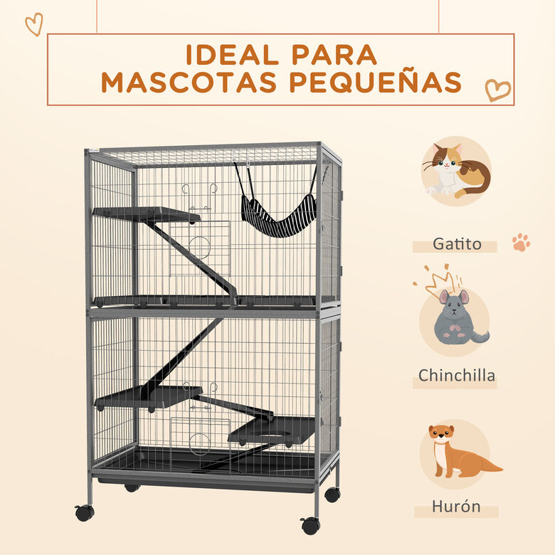 Pawhut Pawhut Jaula Gris para conejos thumbnail