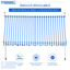 Toldo Plegable Ventana Exterior Montando en La Pared para Jardín Patio Piscina Balcón Extensible Altura Regulable en 4 Niveles con Manivela Instalación fácil 197x250x200/300cm Azul y Blanco, , large indicador imagen numero 5