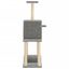 vidaXL Rascador para gatos con postes de sisal gris claro 122 cm, , large indicador imagen numero 4