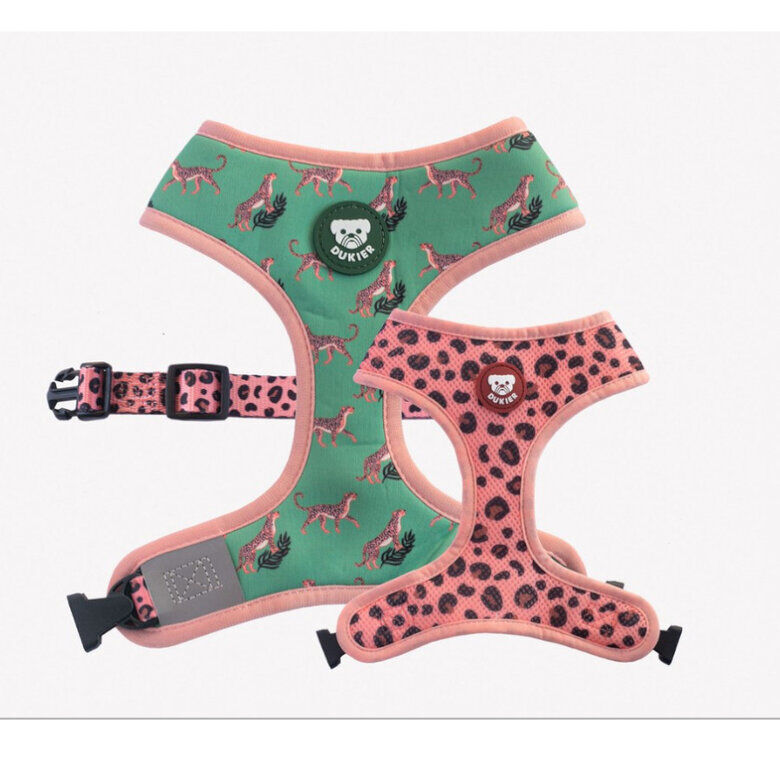 Dukier Arnés Reversible Estampado Leopardo para perros thumbnail