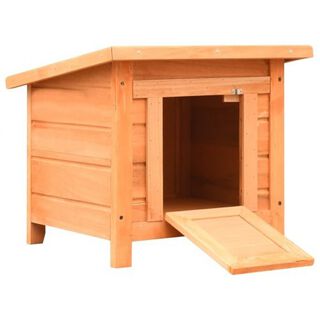 Caseta de madera para gatos color Marrón