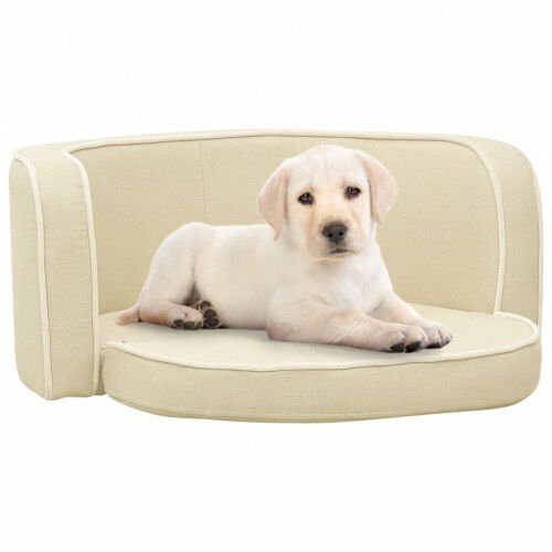 Vidaxl sof&aacute; plagable crema para perros, , large Imagen numero 1