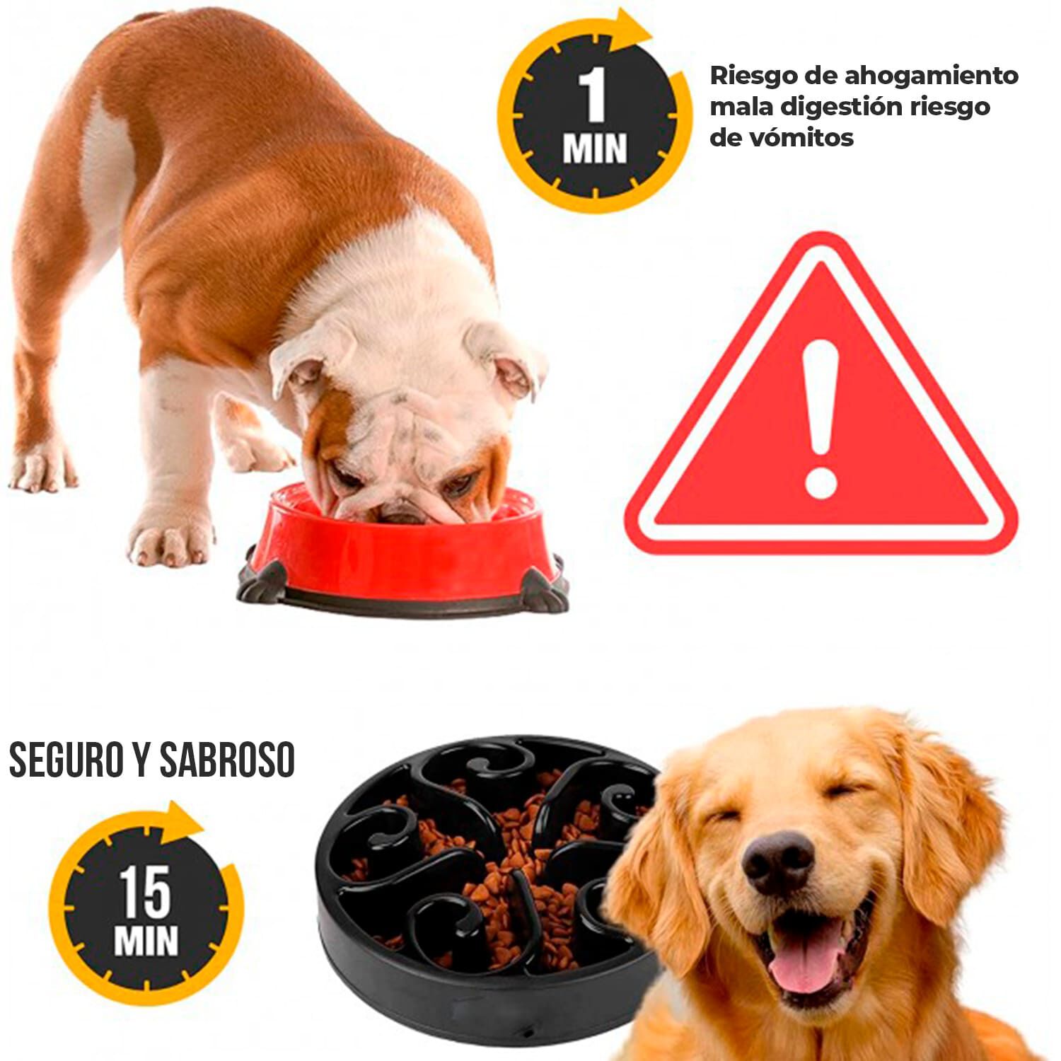 Edipets comedero antivoracidad y antiahogamiento negro para perros thumbnail