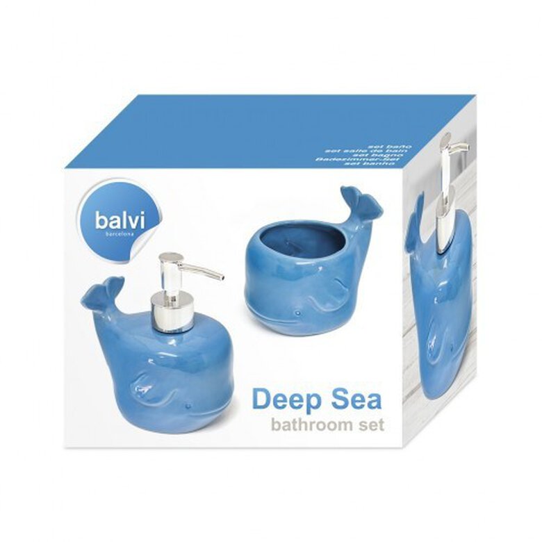 Set de baño Deep de cerámica color Azul, , large image number null