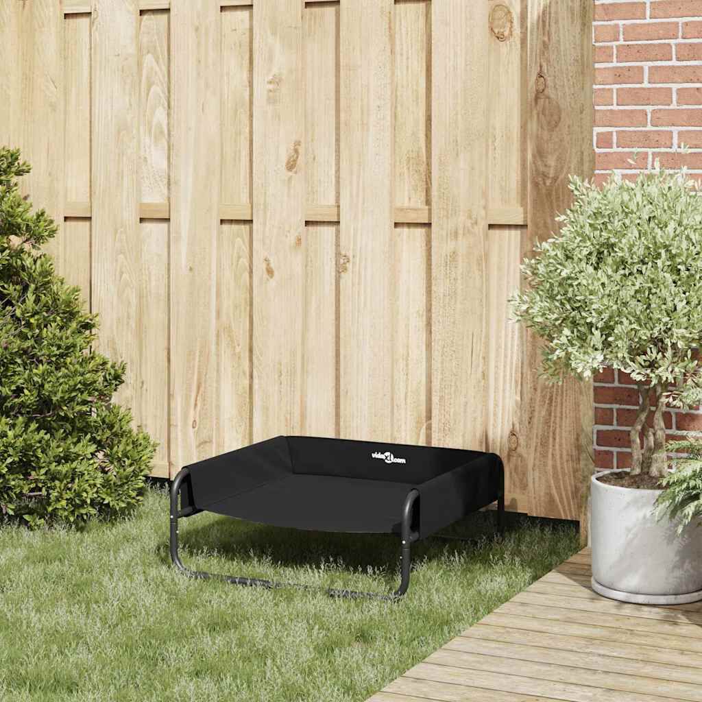 vidaXL Cama Elevada para Perros Sof&aacute; Silla Tela Oxford y Acero Negro, , large Imagen numero 3